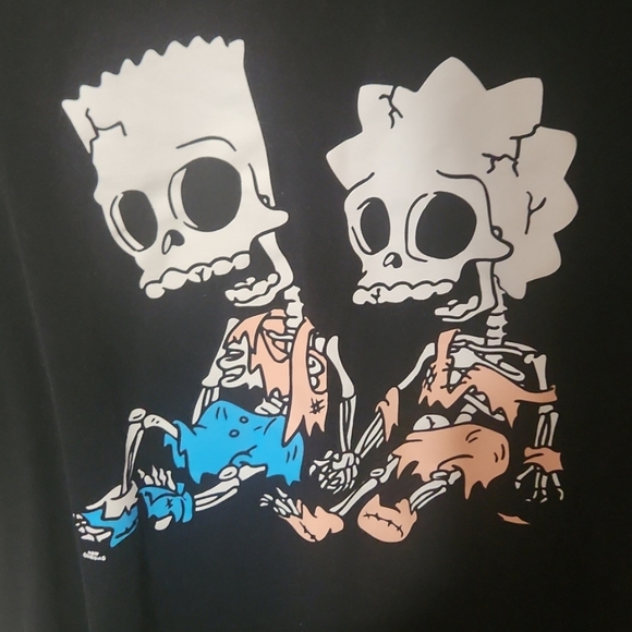 The Simpsons - Bart & Lisa Skeleton T-Shirt - Picture 2 of 3